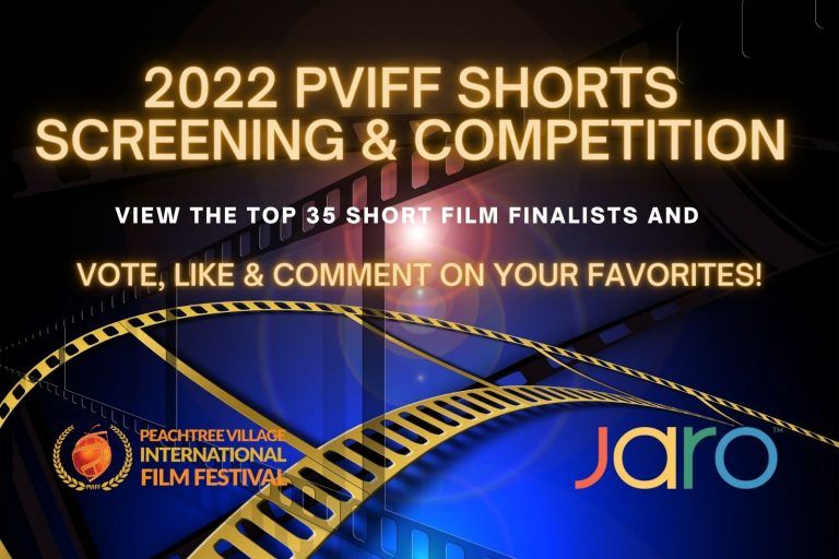 2022 PVIFF Shorts Screening & Competition poster encouraging votes on short films.
