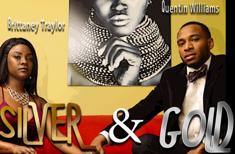 Silver & Gold promotional image featuring Brittaney Traylor and Quentin Williams.